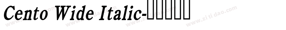 Cento Wide Italic字体转换